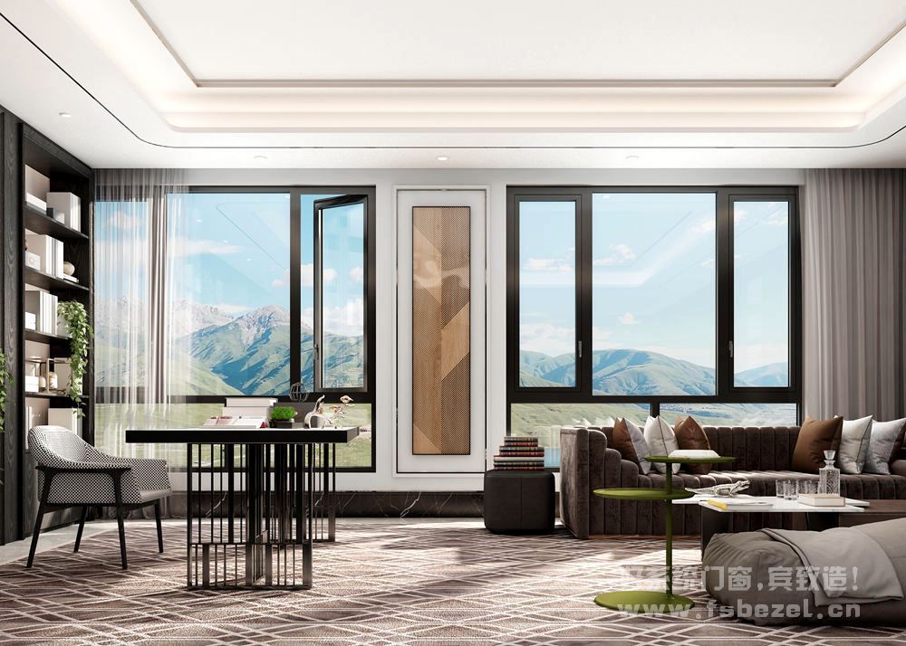 2021新款客厅大视野铝系统门窗